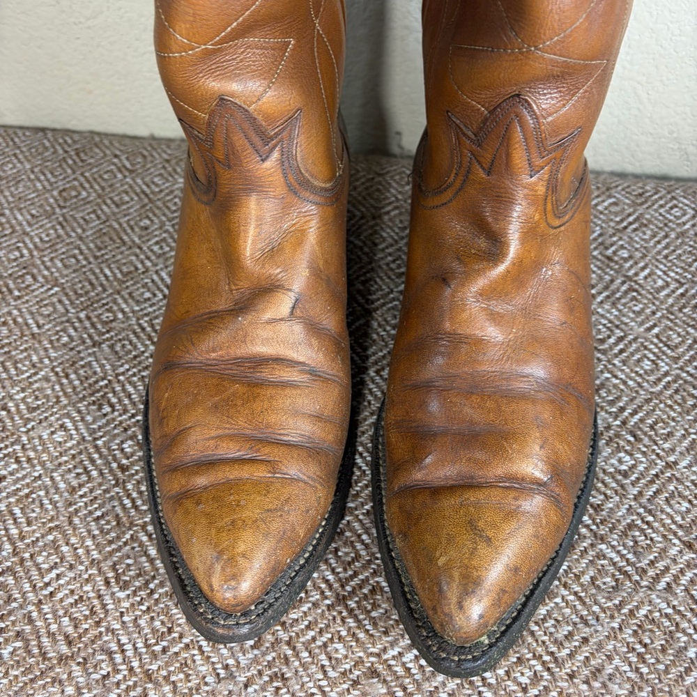 VTG USA TONY LAMA WESTERN ROCKABILLY COWBOY ENGINEER BOOTS 11B WESTERN FARM - Picture 4 of 11